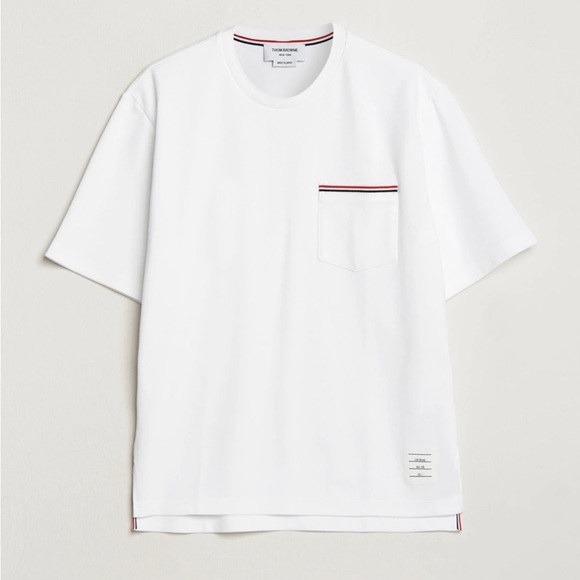 New Thom browne t-shirt with tricolor pocket. 12 - Picture 1 of 9